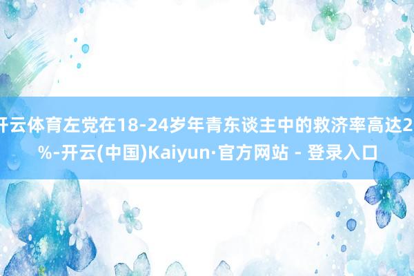 开云体育左党在18-24岁年青东谈主中的救济率高达26%-开云(中国)Kaiyun·官方网站 - 登录入口